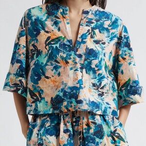 Ulla Johnson Suri Floral Cotton Top